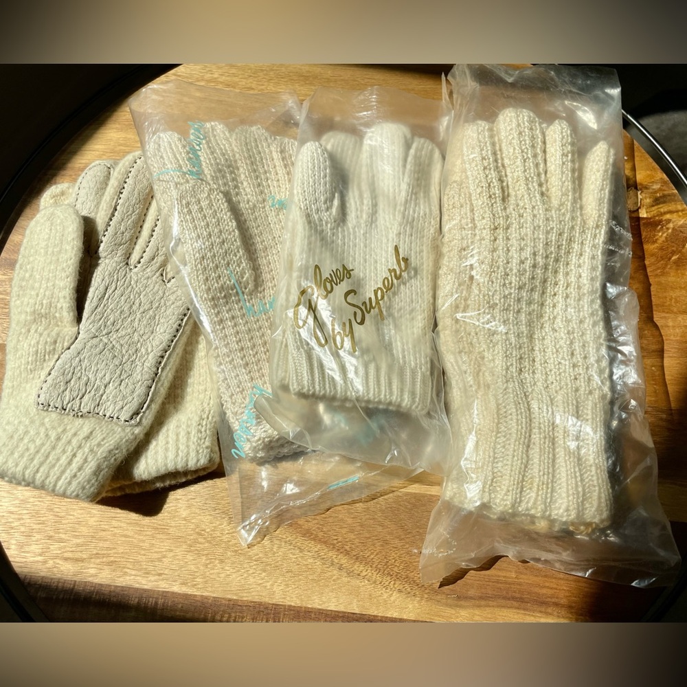 Four Vintage Winter Gloves